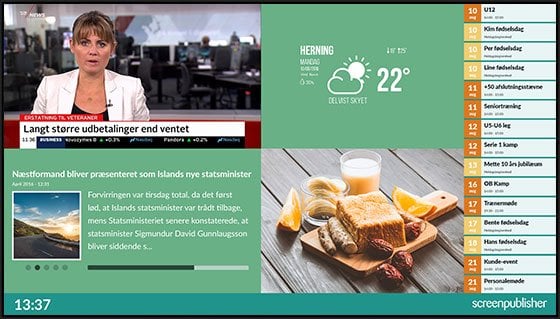 Eksempel på digitalt gadeskilt
